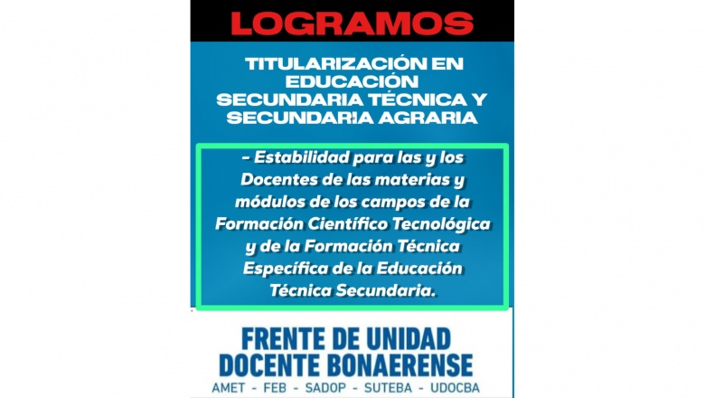 TITULARIZACIÓN EN EDUCACIÓN SECUNDARIA TÉCNICA Y SECUNDARIA AGRARIA