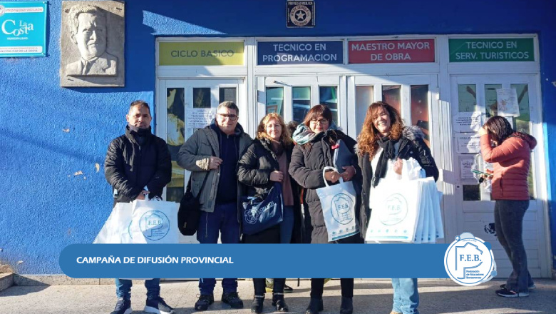 LA CAMPAÑA DE DIFUSIÓN DE LA FEB VISITÓ A LOS DOCENTES DEL PARTIDO DE LA COSTA