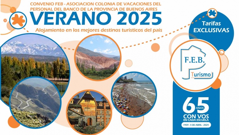 CONVENIO FEB - ASOCIACION COLONIA DE VACACIONES DEL PERSONAL DEL BANCO DE LA PROVINCIA DE BUENOS AIRES: UNA NUEVA OPCIÓN PARA QUE LOS DOCENTES AFILIADOS PUEDAN DISFRUTAR DEL VERANO 2025