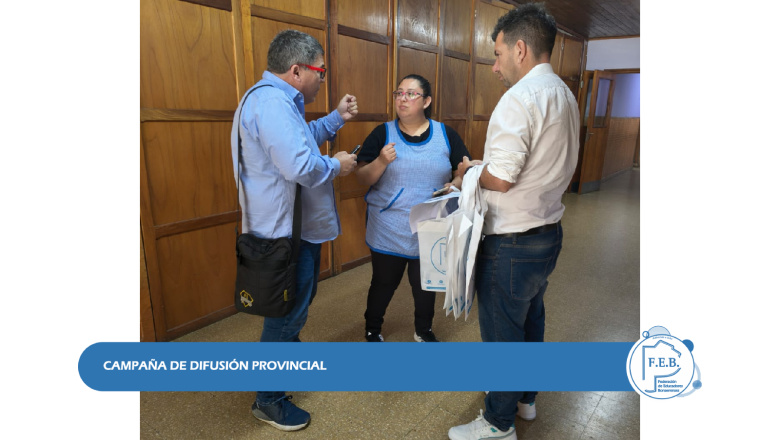 LA CAMPAÑA DE DIFUSIÓN DE LA FEB VISITÓ A LOS DOCENTES DE PEHUAJÓ, TRENQUE LAUQUEN Y DAIREAUX