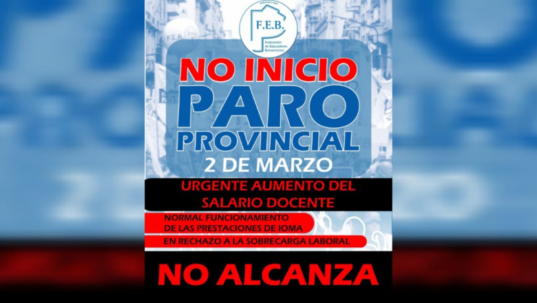 NO INICIO - PARO PROVINCIAL - 2 DE MARZO